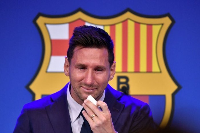 messi cry