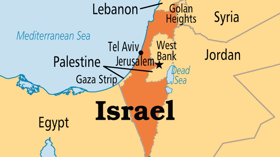 Israel on map